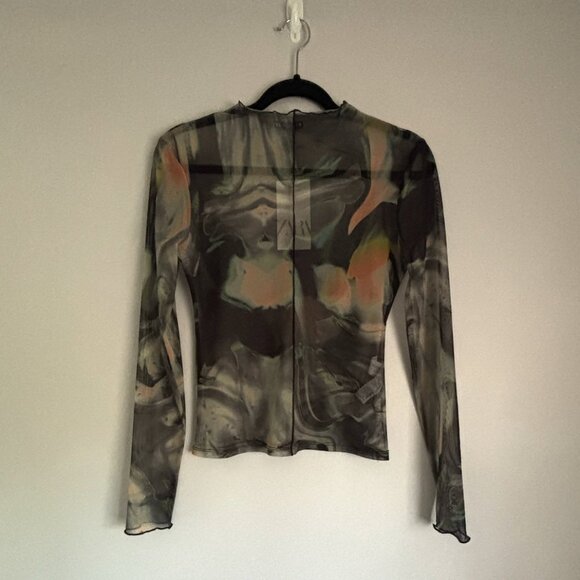 Zara Seamed Tulle Top Sheer Sz. L NWT - Picture 2 of 2